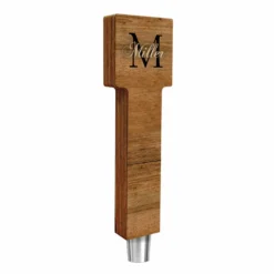 CUSTOMIZABLE Wooden Tap Handles - Monogram Design - 2 Styles In 3 Sizes -Endurance Sales tap handle Web MONO 8IN SQ