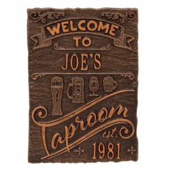 CUSTOMIZABLE Cast Aluminum Plaque - Taproom Brew Pub Design -Endurance Sales taproom plaque bpc 4