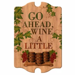 Tavern Shaped Wood Bar Sign - Wine A Little