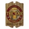 Custom Tavern Shaped Wooden Bar Sign - The Bar -Endurance Sales the bar tav sign bpc 800
