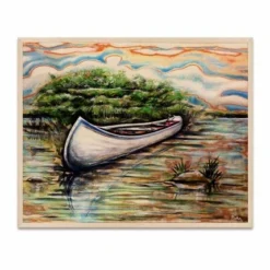 The Canoe 24" X 30" Wooden Table Top - Two Types Available -Endurance Sales the canoe 24 x 30 wooden table top with featured artist brian mohr bpc 1