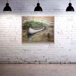 The Canoe 24" X 30" Wooden Table Top - Two Types Available -Endurance Sales the canoe 24 x 30 wooden table top with featured artist brian mohr bpc 2