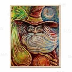 The Wizard 24" X 30" Wooden Table Top - Two Types Available -Endurance Sales the wizard 24 x 30 wooden table top with featured artist brian mohr bpc 1