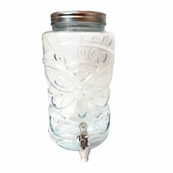 BarConic® Glass Tiki Beverage Dispenser With Tap - 1.6 Gallons