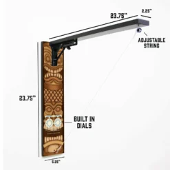 Wall Mounted Folding Ring Toss - Tiki Totem - Multiple Colors Available 16 Wall Mounted Folding Ring Toss - Tiki Totem - Multiple Colors Available -Endurance Sales tiki natural ringtoss listing 4