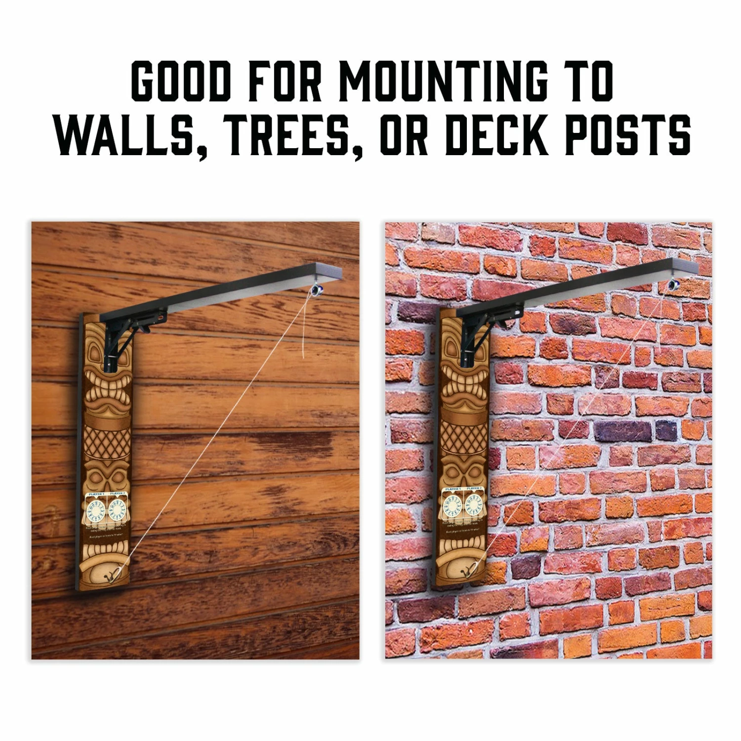 Wall Mounted Folding Ring Toss - Tiki Totem - Multiple Colors Available 10 Wall Mounted Folding Ring Toss - Tiki Totem - Multiple Colors Available - Image 8