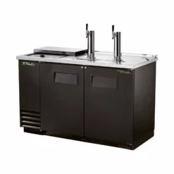 True® Dual Solid Swing Door, Club Top, Direct Draw Beer Dispenser For 2 Barrels