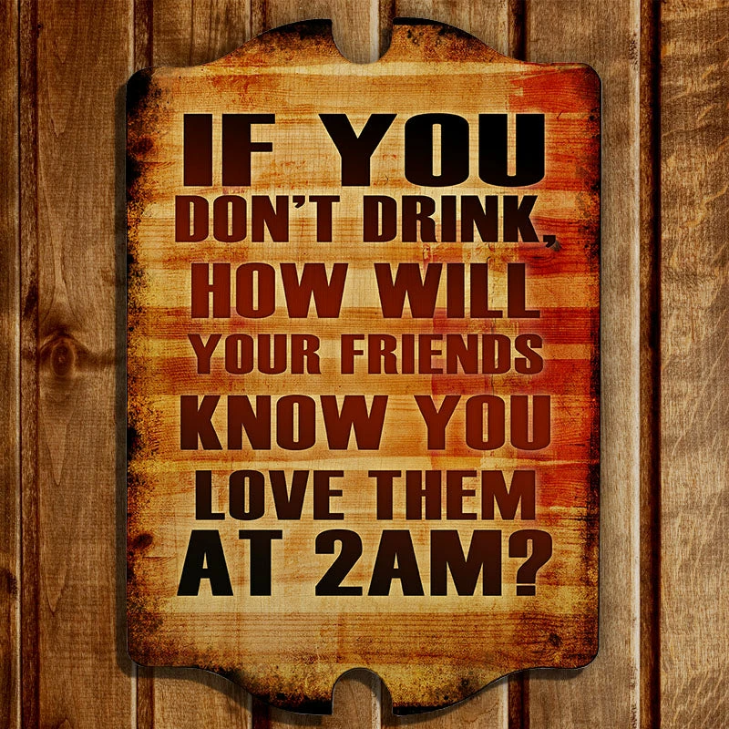 Tavern Shaped Wood Bar Sign - 2 AM 4 Tavern Shaped Wood Bar Sign - 2 AM - Image 2