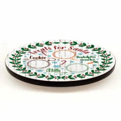 Treats For Santa Full Color Christmas Themed Lazy Susan - Size Options
