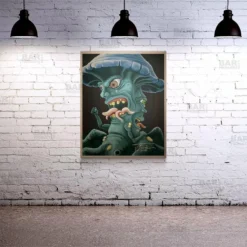 Two Face Mushroom 24" X 30" Wooden Table Top - Two Types Available -Endurance Sales two face mushroom 24 x 30 wooden table top with featured artist jason kilthau bpc 3