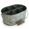 Galvanized Table Caddy - Oval -Endurance Sales utensil holder 800bpc