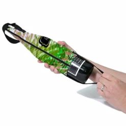 ADD YOUR NAME - Wine Bottle Cooler With Strap - Green/Pink Watercolor -Endurance Sales watercolor pink green on bottle 1