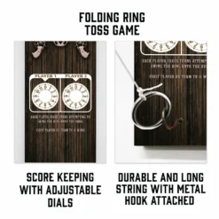 Customizable Wall Mounted Folding Ring Toss - Western Saloon -Endurance Sales western ringtoss listing 2