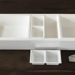 Polar White Party Barge 18 Polar White Party Barge -Endurance Sales white party barge revo kitchen top view 2