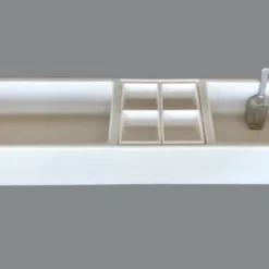 Polar White Party Barge 17 Polar White Party Barge -Endurance Sales white party barge revo kitchen top view