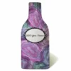 ADD YOUR NAME - Wine Bottle Cooler With Strap - Blue/Pink Watercolor