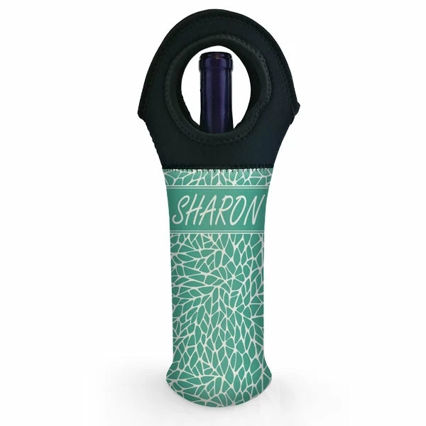 CUSTOMIZABLE Wine Bottle Tote W/ Black Handle - Crackle Pattern (Color Options) 7 CUSTOMIZABLE Wine Bottle Tote W/ Black Handle - Crackle Pattern (Color Options) - Image 5