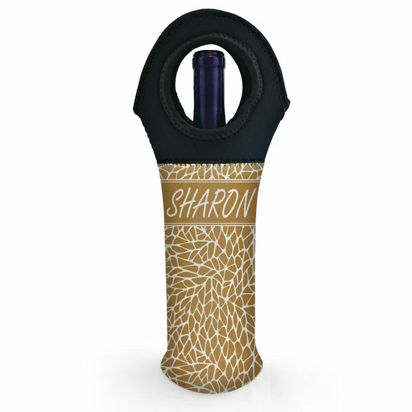 CUSTOMIZABLE Wine Bottle Tote W/ Black Handle - Crackle Pattern (Color Options) 8 CUSTOMIZABLE Wine Bottle Tote W/ Black Handle - Crackle Pattern (Color Options) - Image 6