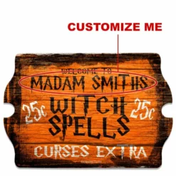 CUSTOMIZABLE Tavern Shaped Halloween Wood Sign - Witch Spells 9 CUSTOMIZABLE Tavern Shaped Halloween Wood Sign - Witch Spells -Endurance Sales witch spells tavern sign web1