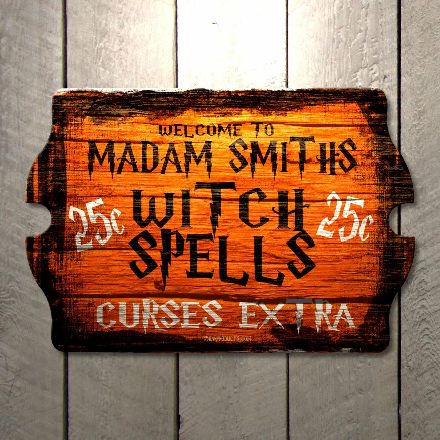 CUSTOMIZABLE Tavern Shaped Halloween Wood Sign - Witch Spells 4 CUSTOMIZABLE Tavern Shaped Halloween Wood Sign - Witch Spells - Image 2