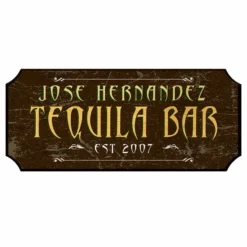 CUSTOMIZABLE Wood Plaque Sign - TEQUILA BAR - Color Options 10 CUSTOMIZABLE Wood Plaque Sign - TEQUILA BAR - Color Options -Endurance Sales wood bar sign plaque tequila bar brown