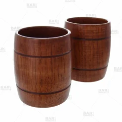 Wood Barrel Tumblers - Set Of 2 (12oz)