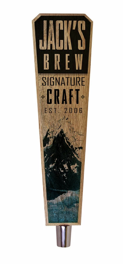 Oak Wood Beer Tap Handles - Flared Shape - Mountain Brew 8 Oak Wood Beer Tap Handles - Flared Shape - Mountain Brew - Image 6
