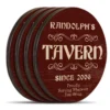 Wooden Round Coasters - Customizable - Tavern Theme - Set Of 4 -Endurance Sales wood coasters custom main shot tavern customize