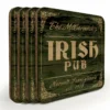 Wooden Square Coasters - Customizable - Irish Theme - Set Of 4 -Endurance Sales wood coasters irish pub web 800