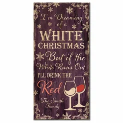 CUSTOMIZABLE Large Wooden Bar Sign - WHITE CHRISTMAS - 11 3/4" X 23 3/4" 13 CUSTOMIZABLE Large Wooden Bar Sign - WHITE CHRISTMAS - 11 3/4" X 23 3/4" -Endurance Sales wood plank sign white christmas web purp