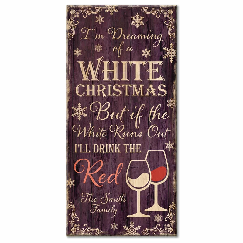 CUSTOMIZABLE Large Wooden Bar Sign - WHITE CHRISTMAS - 11 3/4" X 23 3/4" 8 CUSTOMIZABLE Large Wooden Bar Sign - WHITE CHRISTMAS - 11 3/4" X 23 3/4" - Image 6