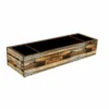 Wooden Condiment Caddy - Rustic Wood Plank -Endurance Sales wood plank web photo front side