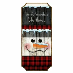 Wood Christmas Sign Or Wall Mounted Bottle Opener Option - Snowman -Endurance Sales wood plq sign christmas Snowman web