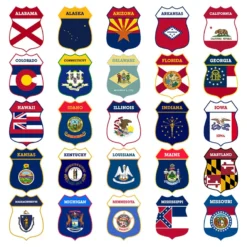 CUSTOMIZABLE Wood Shield Plaque - US State Flags - Every State Available - Two Sizes 8 CUSTOMIZABLE Wood Shield Plaque - US State Flags - Every State Available - Two Sizes -Endurance Sales wood shield plaque sign custom add your name 50 flags 1