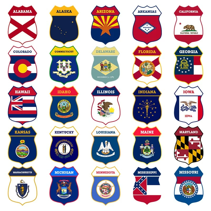 CUSTOMIZABLE Wood Shield Plaque - US State Flags - Every State Available - Two Sizes 5 CUSTOMIZABLE Wood Shield Plaque - US State Flags - Every State Available - Two Sizes - Image 3