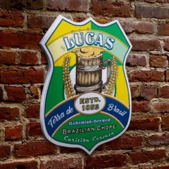 CUSTOMIZABLE Wood Shield Plaque - Heritage Beer Tavern Sign - Many Options Available - Two Sizes -Endurance Sales wood shield plaque sign customize add your name personalize beer brazil