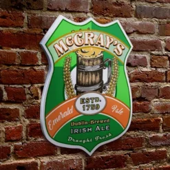 CUSTOMIZABLE Wood Shield Plaque - Heritage Beer Tavern Sign - Many Options Available - Two Sizes -Endurance Sales wood shield plaque sign customize add your name personalize beer ireland
