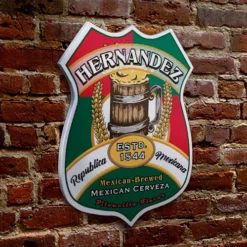 CUSTOMIZABLE Wood Shield Plaque - Heritage Beer Tavern Sign - Many Options Available - Two Sizes -Endurance Sales wood shield plaque sign customize add your name personalize beer mexico