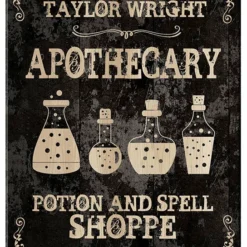 Custom Wood Sign - Tavern Shaped - Apothecary -Endurance Sales wood tavern sign apothecary black web