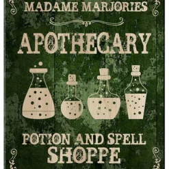 Custom Wood Sign - Tavern Shaped - Apothecary -Endurance Sales wood tavern sign apothecary green web