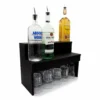 Wood Under Storage Liquor Shelves - 2 Tier - Black (Multiple Sizes Available!) -Endurance Sales wood under storage liquor shelf 2 tier step black 18in bottles glasses side d2f21066 0052 4a4b a590 b62f2c3ad2db