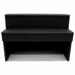 Wood Under Storage Liquor Shelves - 2 Tier - Black (Multiple Sizes Available!) -Endurance Sales wood under storage liquor shelf 2 tier step black 18in front