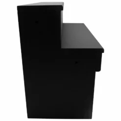 Wood Under Storage Liquor Shelves - 2 Tier - Black (Multiple Sizes Available!) -Endurance Sales wood under storage liquor shelf 2 tier step black 18in side