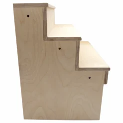 Wood Under Storage Liquor Shelves - 3 Tier - Natural (Multiple Sizes Available!) -Endurance Sales wood under storage liquor shelf 3 tier step natural 18in side