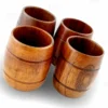 Wood Barrel Shots - 2 Oz - Set Of 4