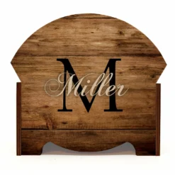 Wooden Condiment Caddy W/ Handle - Customizable Monogram Design 12 Wooden Condiment Caddy W/ Handle - Customizable Monogram Design -Endurance Sales wooden condiment caddy monogram WEB 3
