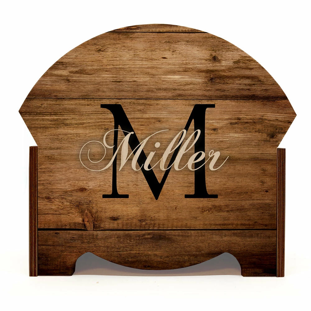 Wooden Condiment Caddy W/ Handle - Customizable Monogram Design 7 Wooden Condiment Caddy W/ Handle - Customizable Monogram Design - Image 5