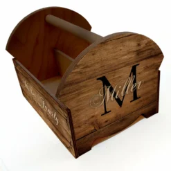 Wooden Condiment Caddy W/ Handle - Customizable Monogram Design 11 Wooden Condiment Caddy W/ Handle - Customizable Monogram Design -Endurance Sales wooden condiment caddy monogram WEB 4