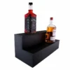 1.75 Liter Bottle Wooden Liquor Shelves - Handcrafted In The USA - 2 Tier - Black