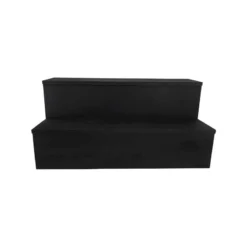 1.75 Liter Bottle Wooden Liquor Shelves - Handcrafted In The USA - 2 Tier - Black -Endurance Sales wooden liquor 2 tier 1.75 liquor bottle shelves wood all natural spirits black front 18 2